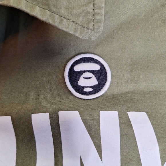A Bathing Ape Brand " The Camo Ape" button-down short sleeve unity shirt size L. - Picture 9 of 16